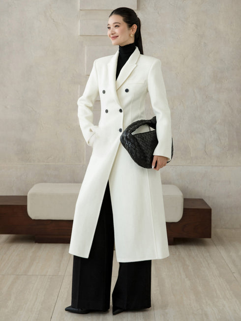 Double-Breasted Wool CAlpaca Coat